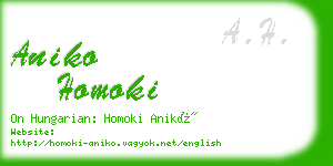 aniko homoki business card